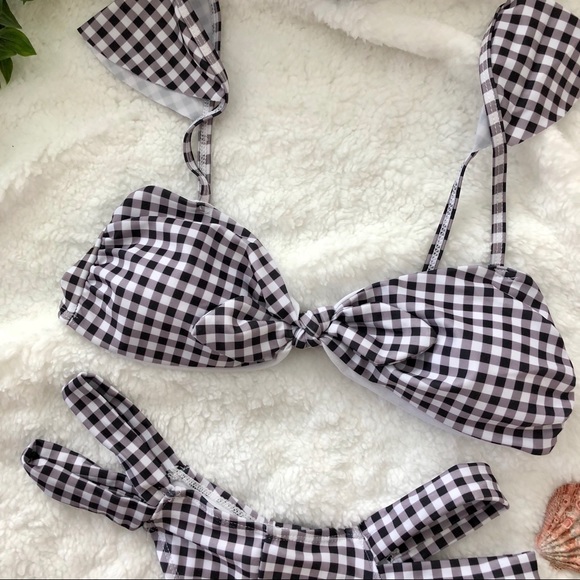NWOT Gingham Double banded bikini - Picture 8 of 8